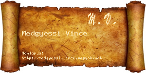 Medgyessi Vince névjegykártya